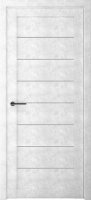 Дверь межкомнатная DORICA Техно-5 800*2000 Эко-шпон Крафт-Бетон светло-серый стекло матовое (сеул)